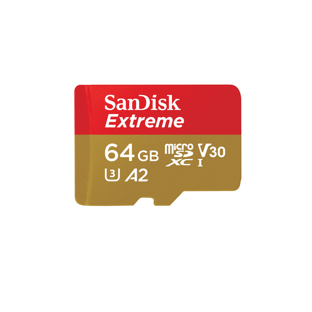 SanDisk EXTREME A2 UHS-I MicroSDXC 64GB 160MB/s 60MB/s with SD Adapter      